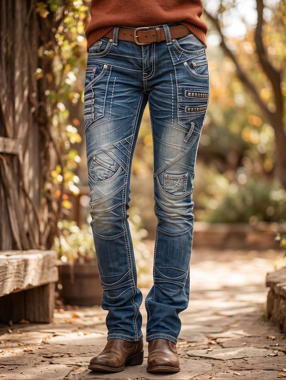 J Rag Y2K Grunge Moto Jeans Dieselcore Low Rise Embellished Whiskered Denim